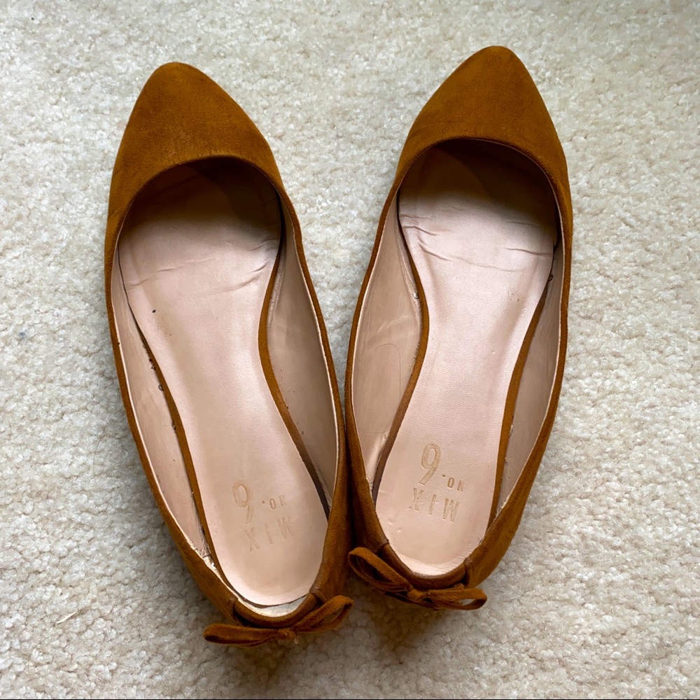 Mix No. 6 Brown Suede Pointed Toe Ballet Flats